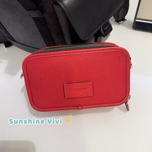 NWT Coach Wyatt Crossbody Bag Leather True Red CM113